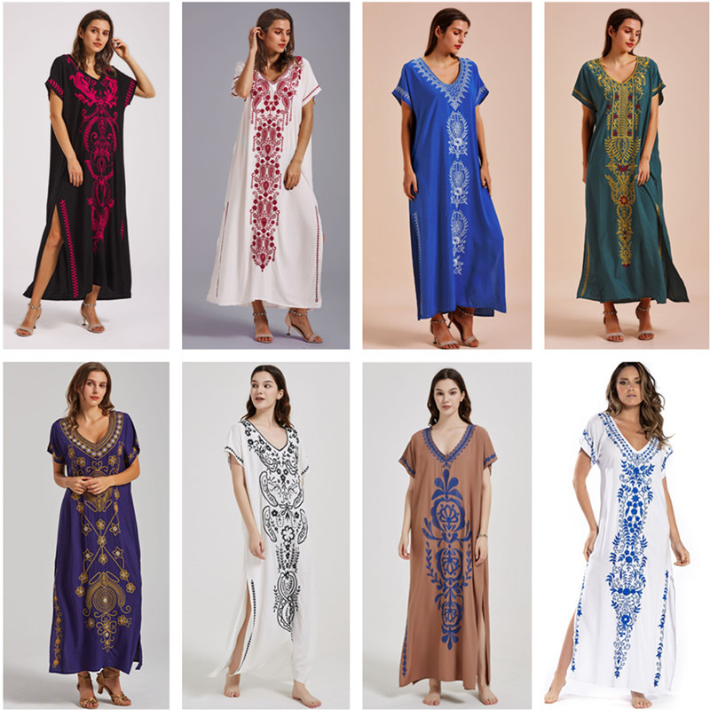 Swimsuit Cover Ups Embroidery  - Cover Up Kaftan recension och pris
