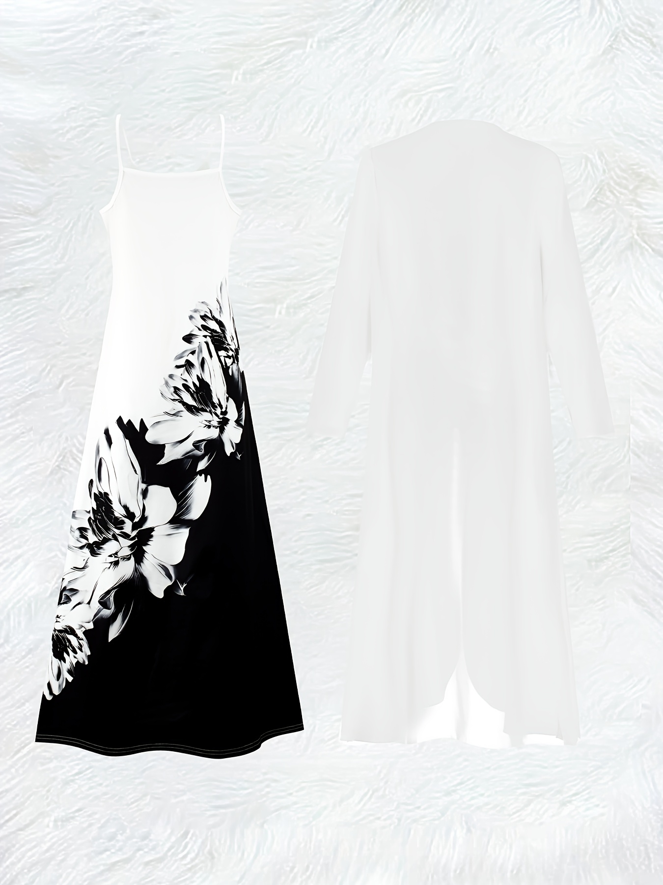 Casual Black and White Floral  - Romper Floral Print recension och pris