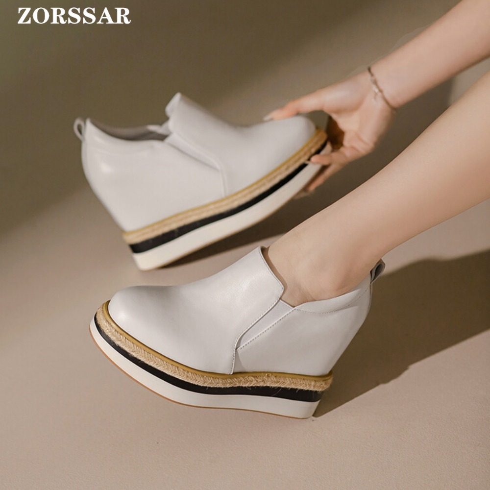 12cm Genuine Leather Platform  - Wedge Espadrille Women recension och pris