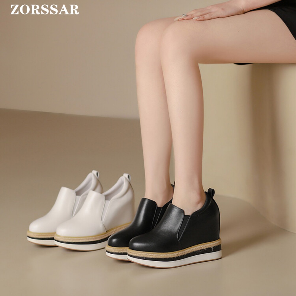 12cm Genuine Leather Platform  - Wedge Espadrille Women recension och pris