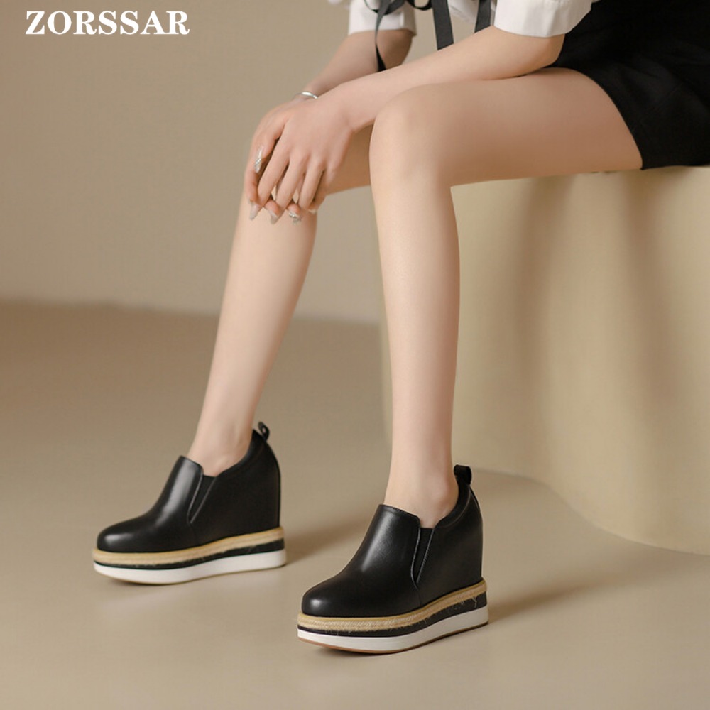 12cm Genuine Leather Platform  - Wedge Espadrille Women recension och pris