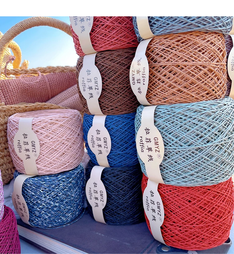 220M/Roll Washable Japanese Pl - Crochet Bag Raffia recension och pris